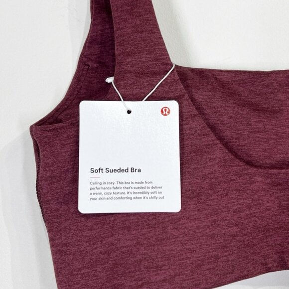 Lululemon NWT Soft Sueded Bra *Light Support, B/C Cup Garnet - Picture 6 of 12